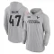 Gray Youth Andrew Beck Houston Texans 2024 Salute to Service Lightweight Performance Long Sleeve Hooded T-Shirt