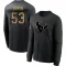 Green Men's Kendrick Green Houston Texans Black 2020 Salute To Service Sideline Performance Long Sleeve T-Shirt