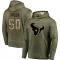 Green Men's Kendrick Green Houston Texans Olive Salute to Service Pullover Hoodie