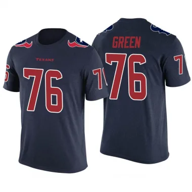 Green Men's Kenyon Green Houston Texans Navy Color Rush T-Shirt