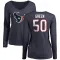 Green Women's Kendrick Green Houston Texans Logo Slim Fit Long Sleeve T-Shirt - Navy