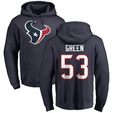 Green Youth Kendrick Green Houston Texans Pro Line Navy Logo Pullover Hoodie