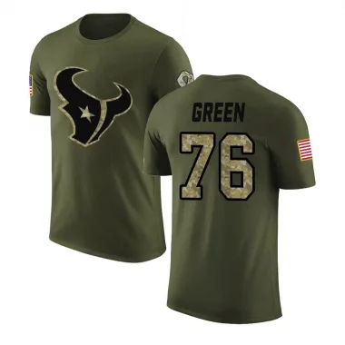 Green Youth Kenyon Green Houston Texans Olive Salute to Service T-Shirt