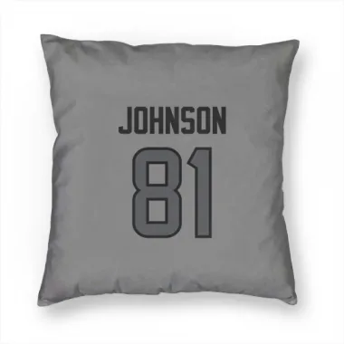 Houston Texans Andre Johnson  Silver Pillow Cover (18 X 18)