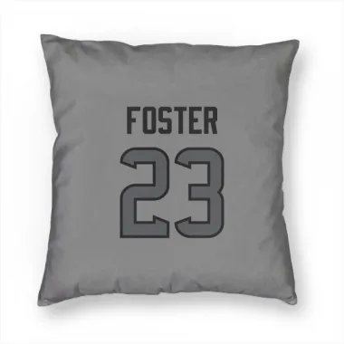 Houston Texans Arian Foster  Silver Pillow Cover (18 X 18)