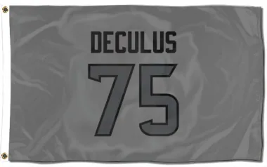 Houston Texans Austin Deculus  Silver Flag (3 X 5)