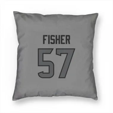 Houston Texans Blake Fisher  Silver Pillow Cover (18 X 18)