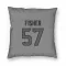 Houston Texans Blake Fisher  Silver Pillow Cover (18 X 18)