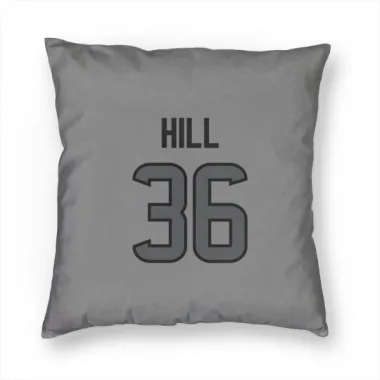 Houston Texans Brandon Hill  Silver Pillow Cover (18 X 18)