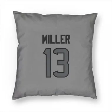 Houston Texans Braxton Miller  Silver Pillow Cover (18 X 18)