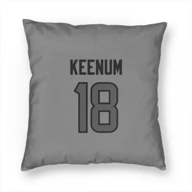 Houston Texans Case Keenum  Silver Pillow Cover (18 X 18)