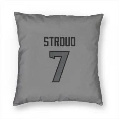 Houston Texans C.J. Stroud  Silver Pillow Cover (18 X 18)