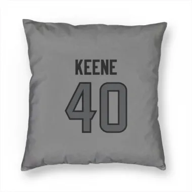 Houston Texans Dalton Keene  Silver Pillow Cover (18 X 18)