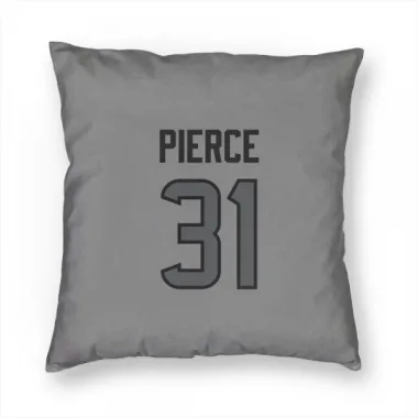 Houston Texans Dameon Pierce  Silver Pillow Cover (18 X 18)