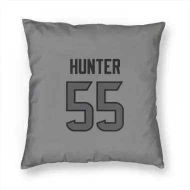 Houston Texans Danielle Hunter  Silver Pillow Cover (18 X 18)