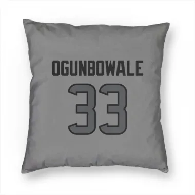 Houston Texans Dare Ogunbowale  Silver Pillow Cover (18 X 18)