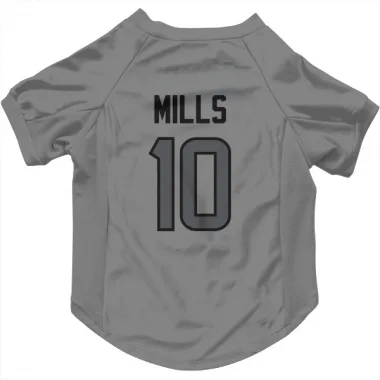 Houston Texans Davis Mills  Silver Dog & Cat Pet Jersey