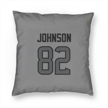 Houston Texans Diontae Johnson  Silver Pillow Cover (18 X 18)