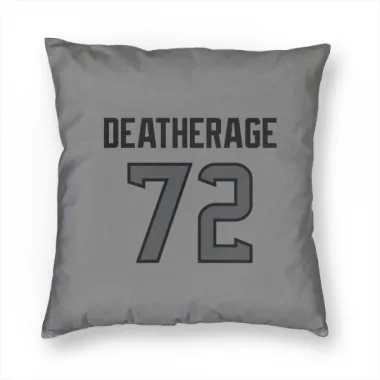 Houston Texans Dylan Deatherage  Silver Pillow Cover (18 X 18)