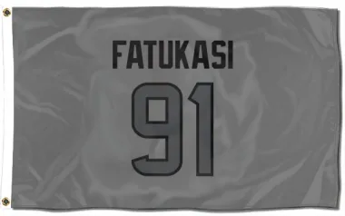 Houston Texans Folorunso Fatukasi  Silver Flag (3 X 5)