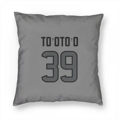 Houston Texans Henry To'oTo'o  Silver Pillow Cover (18 X 18)