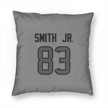 Houston Texans Irv Smith Jr.  Silver Pillow Cover (18 X 18)