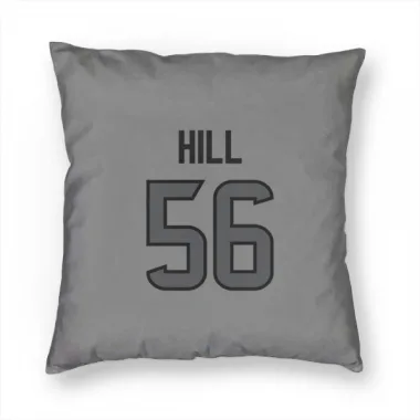 Houston Texans Jamal Hill  Silver Pillow Cover (18 X 18)