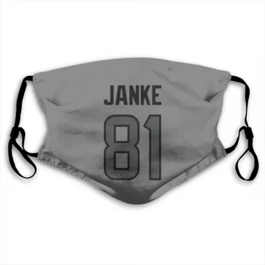 Houston Texans Jaxon Janke  Silver Face Mask