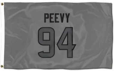 Houston Texans Jayden Peevy  Silver Flag (3 X 5)