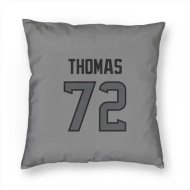 Houston Texans Jaylon Thomas  Silver Pillow Cover (18 X 18)