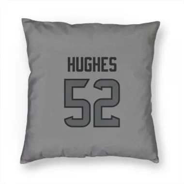 Houston Texans Jerry Hughes  Silver Pillow Cover (18 X 18)