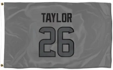 Houston Texans J.J. Taylor  Silver Flag (3 X 5)