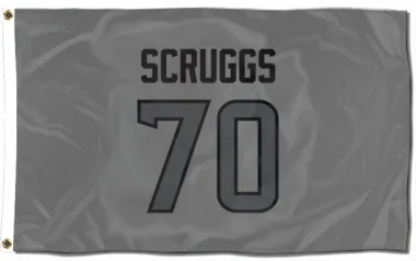 Houston Texans Juice Scruggs  Silver Flag (3 X 5)