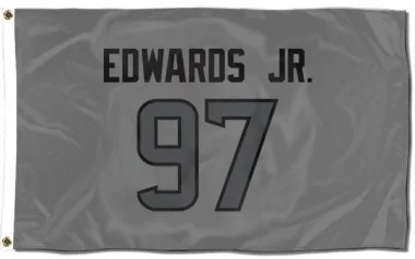 Houston Texans Mario Edwards Jr.  Silver Flag (3 X 5)