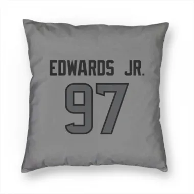 Houston Texans Mario Edwards Jr.  Silver Pillow Cover (18 X 18)