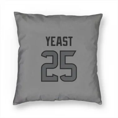 Houston Texans Russ Yeast  Silver Pillow Cover (18 X 18)