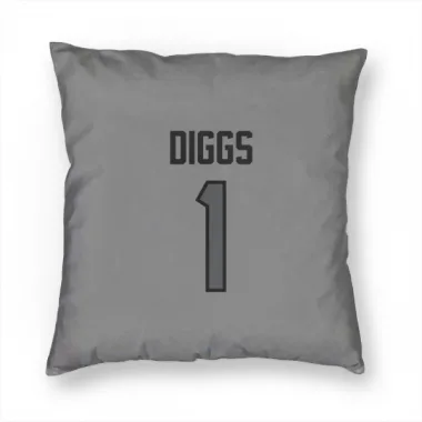 Houston Texans Stefon Diggs  Silver Pillow Cover (18 X 18)