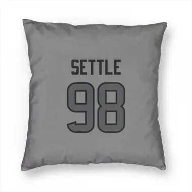 Houston Texans Tim Settle Jr.  Silver Pillow Cover (18 X 18)