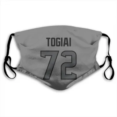 Houston Texans Tommy Togiai  Silver Face Mask