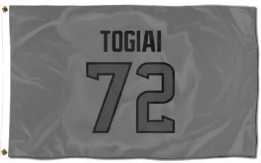 Houston Texans Tommy Togiai  Silver Flag (3 X 5)