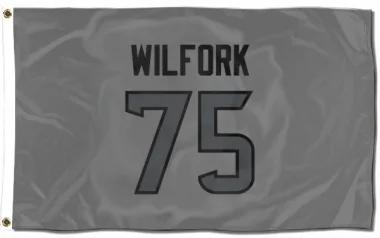 Houston Texans Vince Wilfork  Silver Flag (3 X 5)