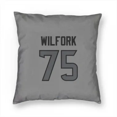 Houston Texans Vince Wilfork  Silver Pillow Cover (18 X 18)