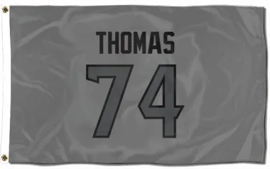 Houston Texans Zach Thomas  Silver Flag (3 X 5)