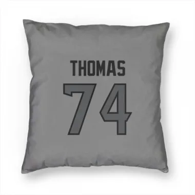 Houston Texans Zach Thomas  Silver Pillow Cover (18 X 18)