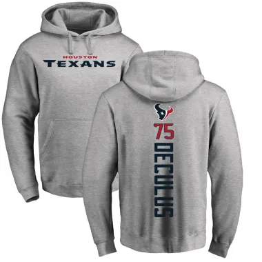 Men's Austin Deculus Houston Texans Pro Line Ash Backer Pullover Hoodie