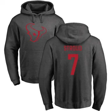 Men's C.J. Stroud Houston Texans Pro Line by Branded Ash One Color Pullover Hoodie