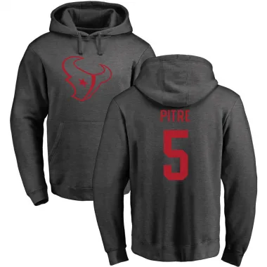 Men's Jalen Pitre Houston Texans Pro Line by Branded Ash One Color Pullover Hoodie