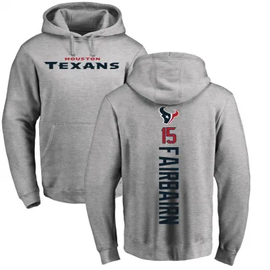 Men's Ka'imi Fairbairn Houston Texans Pro Line Ash Backer Pullover Hoodie