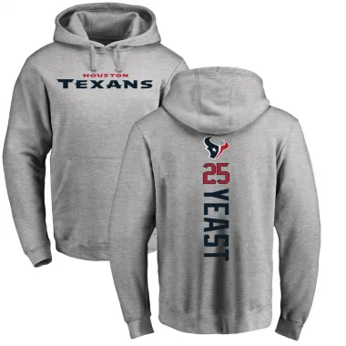 Men's Russ Yeast Houston Texans Pro Line Ash Backer Pullover Hoodie