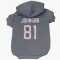 Navy Houston Texans Andre Johnson   Dog & Cat Pet Hoodie